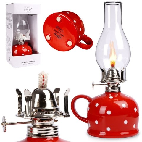 Lampa naftowa ceramiczna TECKA 530ml. 28.5cm ORION 822260