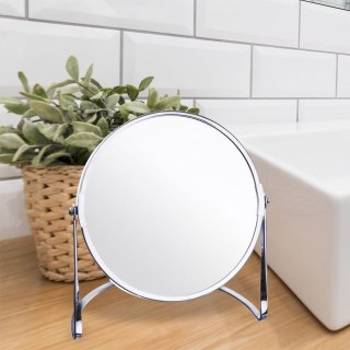 Lusterko kosmetyczne do makijażu dwustronne powiększające do łazienki 17 cm ORION 510146