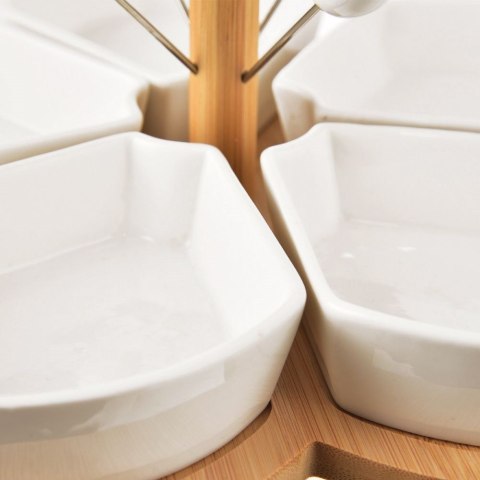 Miseczki na przekąski sos dip porcelanowe białe WHITELINE 28.5cm 10-ele ORION 129201