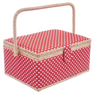 Niciarka czerwona w grochy 24x18x12cm ORION 154021