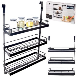 Półka kuchenna zawieszana na relingu metalowa czarna RADKA 32x11x46cm ORION 151924