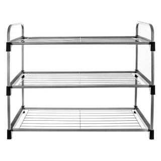 Półka na buty metalowa regał stojak organizer 3-poziomowy 65.5x30x54cm ORION 811116
