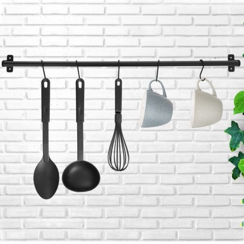 Reling kuchenny metalowy czarny półka uchwyt organizer RADKA 78.5cm ORION 530879