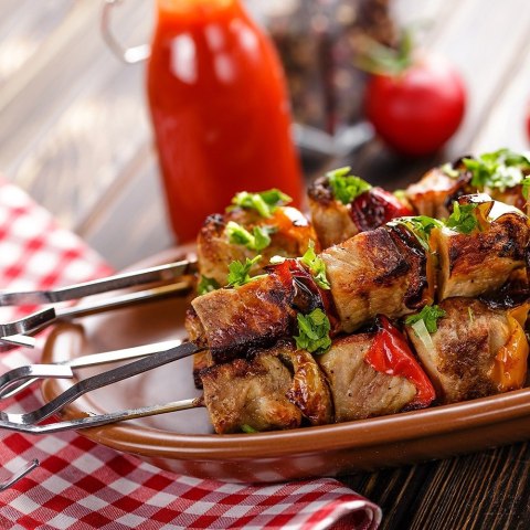 Szpikulce do szaszłyków mięsa szampury stalowe 38.5cm 10 sztuk ORION 153205
