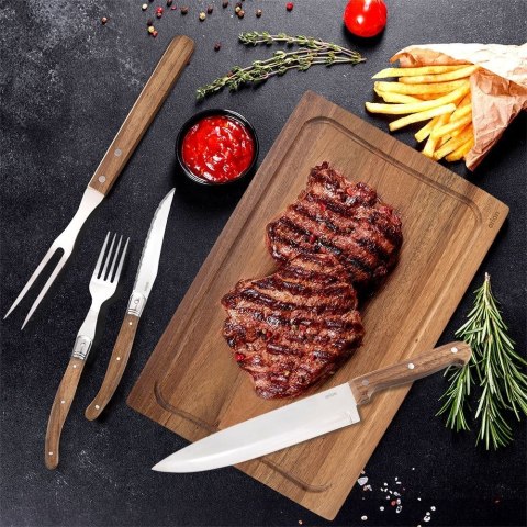 Sztućce do steków burgerów mięsa pizzy na grilla stalowe 15-ele ORION 154206