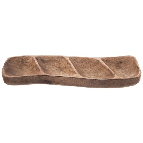 Talerz na przekąski do serwowania tapas drewniany dzielony MANGO 35x11cm ORION 129219