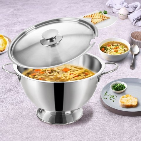 Waza na zupę do zupy stalowa z pokrywą 4.5L ORION 128609