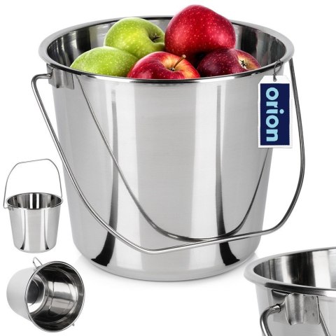 Wiadro do żywności na żywność stalowe nierdzewne 8L ORION 720136