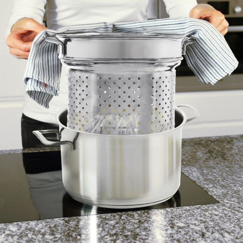 Wkład do garnka do gotowania makaronu stalowy 24cm 8L ANETT ORION 124480