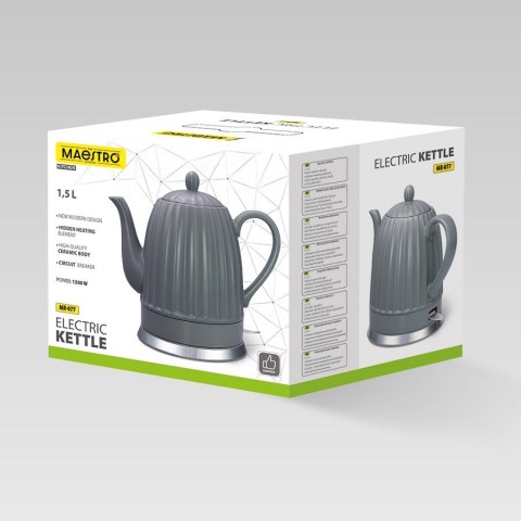 Czajnik elektryczny ceramiczny szary 1.5L 1500W MAESTRO MR-077