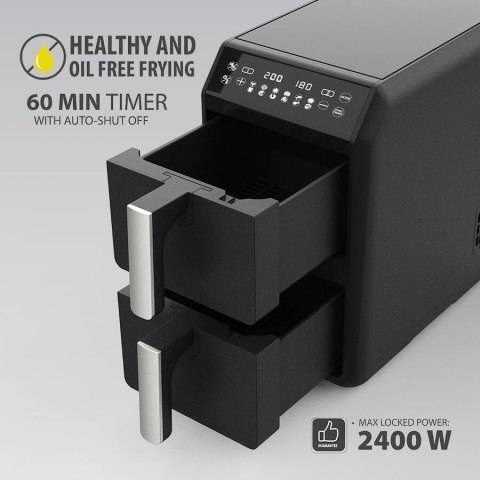 Frytownica beztłuszczowa dwukomorowa frytkownica pionowa 2400W 5 + 5L MAESTRO MR-761