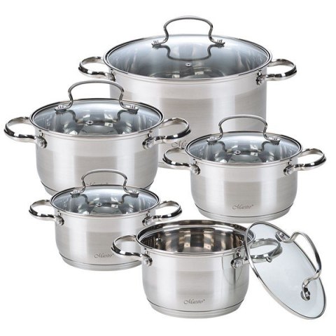Zestaw garnków garnki duże gastro 6-ele 12L / 15L / 18L MAESTRO MR-3518