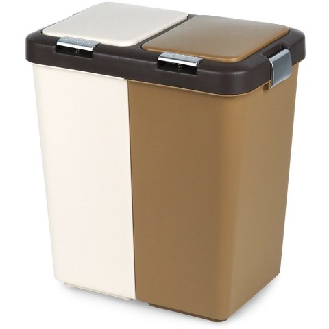 Kosz do segregacji odpadów śmieci śmietnik pojemnik plastikowy 2x20L ORION 731258