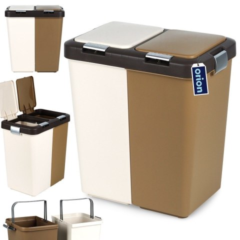 Kosz do segregacji odpadów śmieci śmietnik pojemnik plastikowy 2x20L ORION 731258