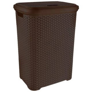 Kosz na pranie plastikowy brązowy 55L ORION 730540