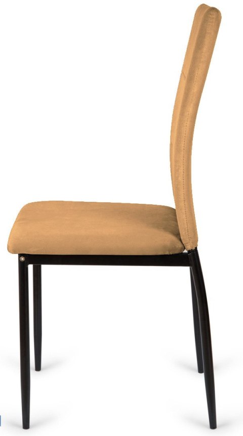 Krzesło tapicerowane VALVA DUO VELVET BROWN