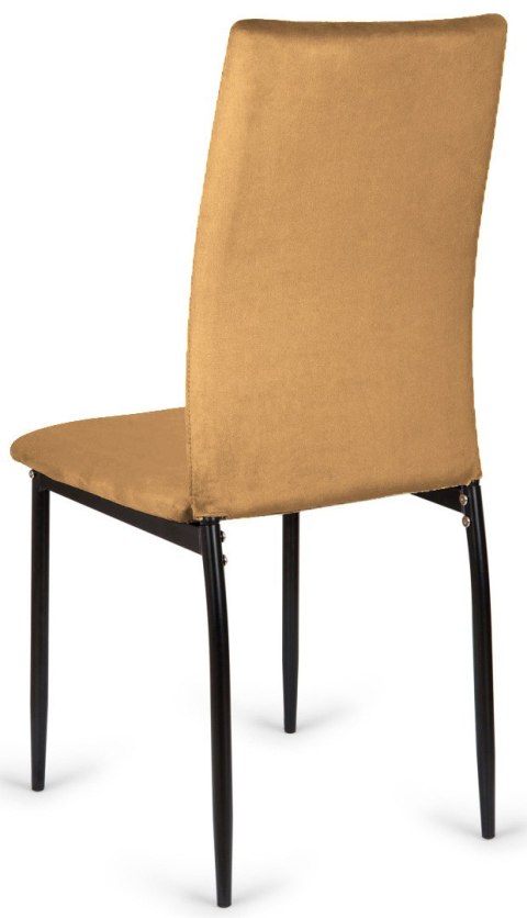 Krzesło tapicerowane VALVA DUO VELVET BROWN