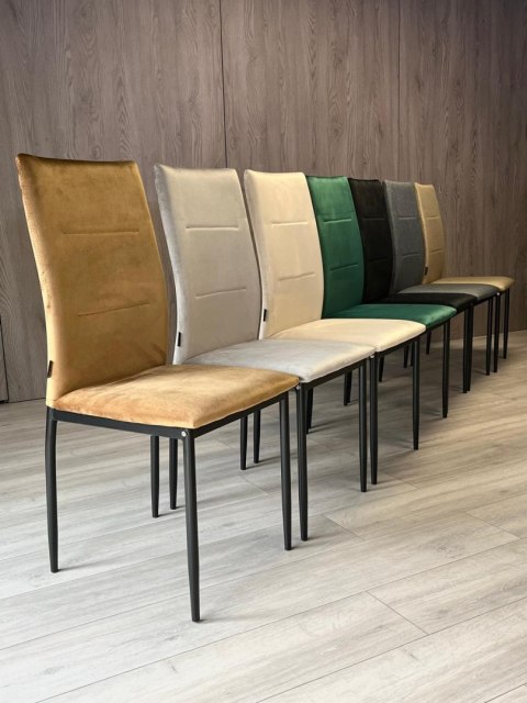 Krzesło tapicerowane VALVA DUO VELVET BROWN