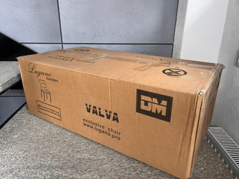 Krzesło tapicerowane VALVA DUO VELVET BROWN