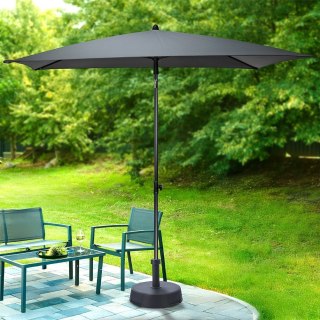 Parasol ogrodowy szary regulowany 125x200cm VILDE 489347