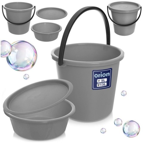 Wiadro z miską i pokrywką 5 / 13l 3-ele ORION 721133