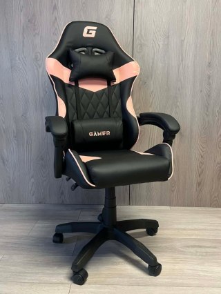 Fotel obrotowy gamingowy EVO PU PINK