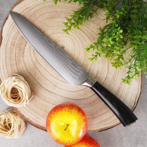 Nóż kuchenny szefa kuchni stalowy pojedyńczy DAMASCUS 33.5cm ORION 831177