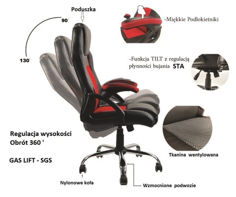 Fotel obrotowy do biurka CARRERA M ALCANTARA GREY NEW