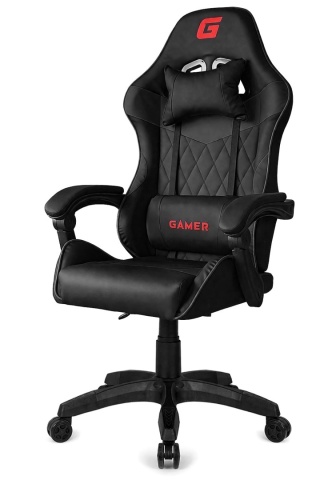 Fotel obrotowy gamingowy EVO PU BLACK