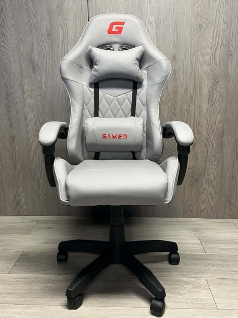 Fotel obrotowy gamingowy EVO PU STONE FULL GREY