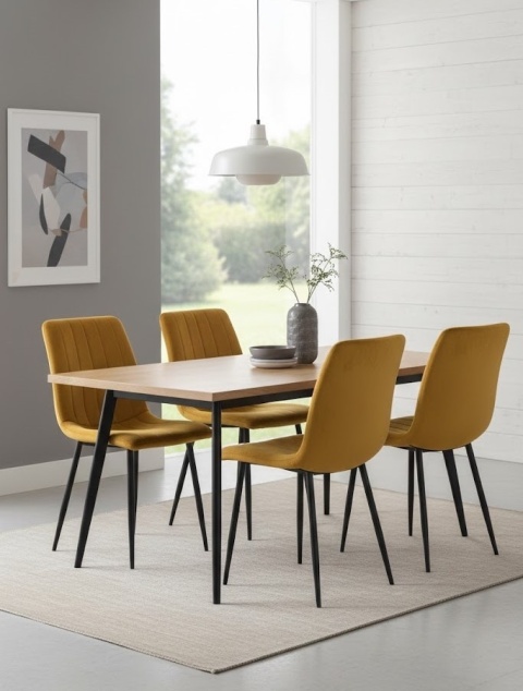 Krzesło tapicerowane AURORA VELVET BROWN