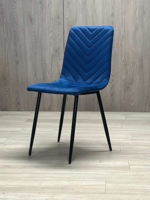 Krzesło tapicerowane TRIO VELVET BLUE