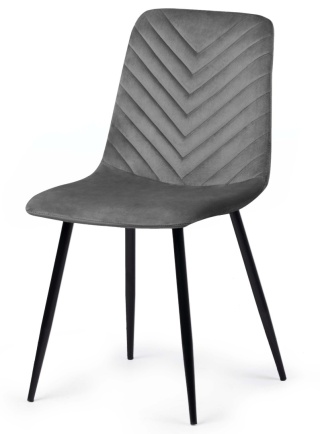 Krzesło tapicerowane TRIO VELVET DARK GREY