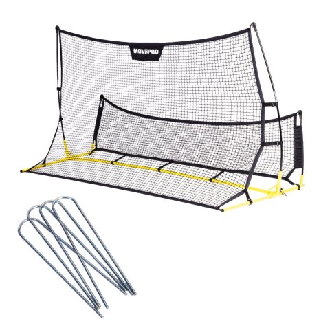 Rebounder trenażer piłkarski dwustronny do treningu strzałów 220x120 cm MOVEPRO