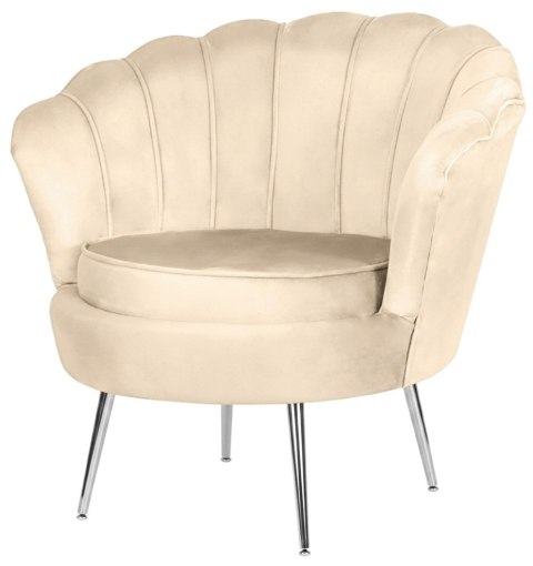 Krzesło Fotel Muszla Lugano DONNA VELVET BEIGE