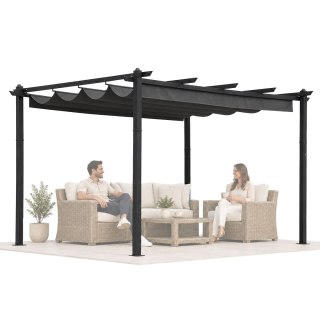 Pergola ogrodowa tarasowa 3x4 m stalowa altana zadaszenie szara MultiGarden