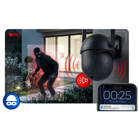 Zewnętrzna kamera WiFi obrotowa IP obrotowa 5MP Berdsen BD-943