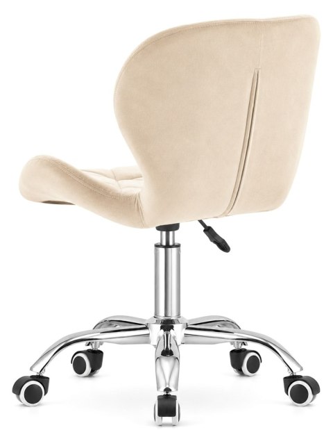 Krzesło obrotowe VASTO OFFICE VELVET CREAM SILVER