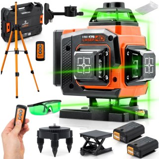 Laser krzyżowy w walizce + akcesoria Poziomica laserowa Humberg HM-175
