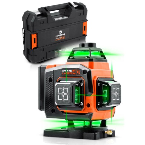 Laser krzyżowy w walizce + akcesoria Poziomica laserowa Humberg HM-175