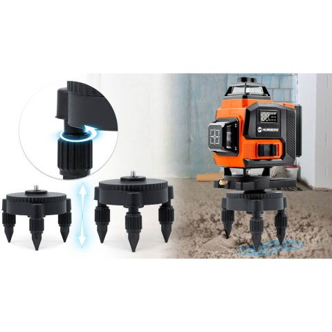 Laser krzyżowy w walizce + akcesoria Poziomica laserowa Humberg HM-175