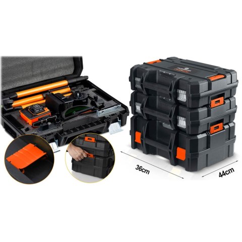 Laser krzyżowy w walizce + akcesoria Poziomica laserowa Humberg HM-175