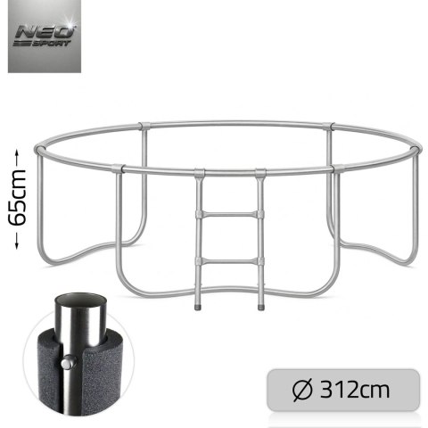 Trampolina ogrodowa 10ft/312cm z siatką zewnętrzną i drabinką Neo-Sport