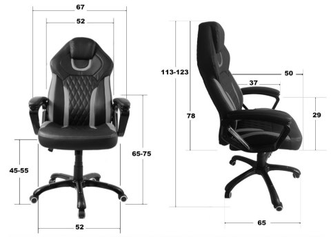 Fotel obrotowy do biurka SPIDER BLACK FABRIC SPC