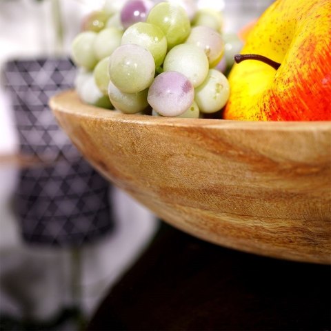 Miska drewniana na owoce warzywa przekąski MANGO 30cm 1.5L VILDE 139188