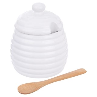 Pojemnik na miód z łyżką do miodu słoik porcelanowy WHITELINE 340 ml ORION 142287