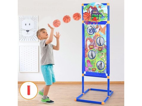 Duży Zestaw Gier 3w1 Strzelanie Do Celu Tarcza Strzelecka Pistolet Koszykówka