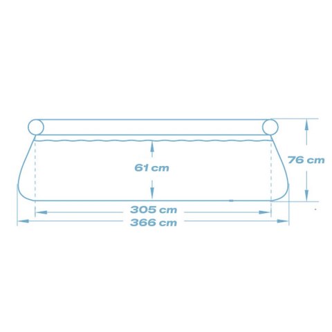 Basen ogrodowy rozporowy 366 x 76 cm Bestway 57273