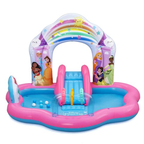 Dmuchany plac zabaw dla dzieci do ogrodu zjeżdżalnia Pricess Disney 221 x 193 x140 cm Bestway 53175
