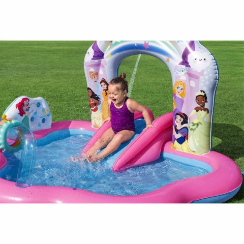 Dmuchany plac zabaw dla dzieci do ogrodu zjeżdżalnia Pricess Disney 221 x 193 x140 cm Bestway 53175